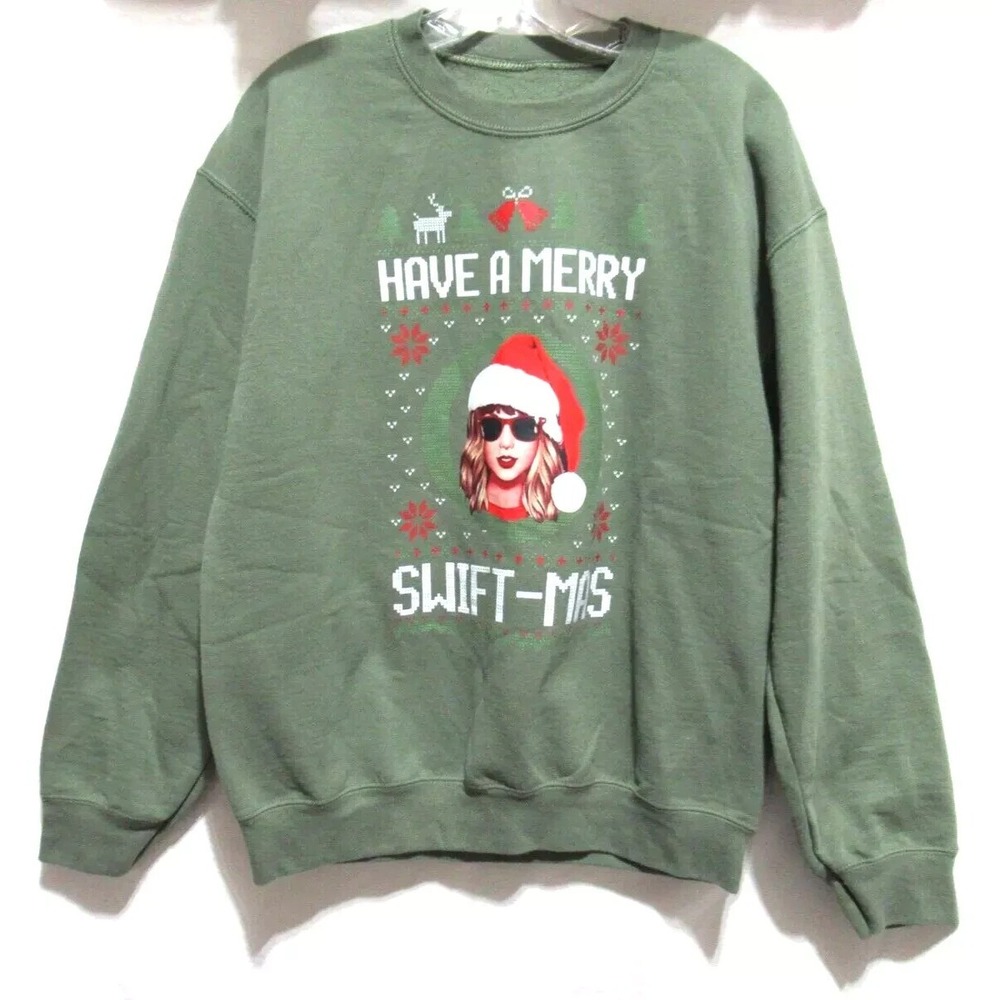 Have a Merry Swift-Mas Green Size Large Christmas Sweatshirt